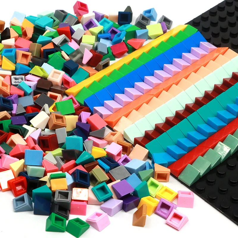

Slope Brick 1x1 520pcs/lot MOC Pixel Particles DIY Building Blocks 50476 49 colors Christmas Toy Compatible with Brand 54200