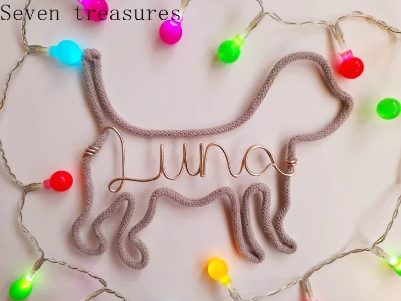 Personalized custom pet dog animal handmade letter wall decoration, very suitable for pet nest home and party decoration 35CM