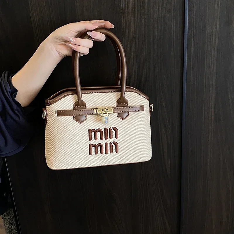 

Luxury Brand Unique Simple Leather Diaper Bags For Women Designer Elegant Large Capacity Shoulder Messenger Bag Trendy Vintage