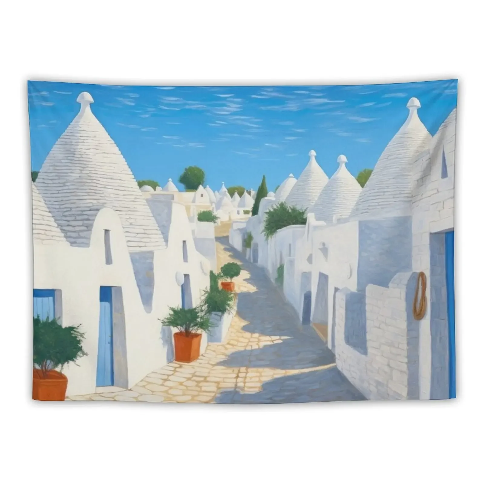 Alberobello Trulli - Wandering Puglia Italy Tapestry Hanging Wall Decoration Pictures Room Wall Wall Hanging Tapestry