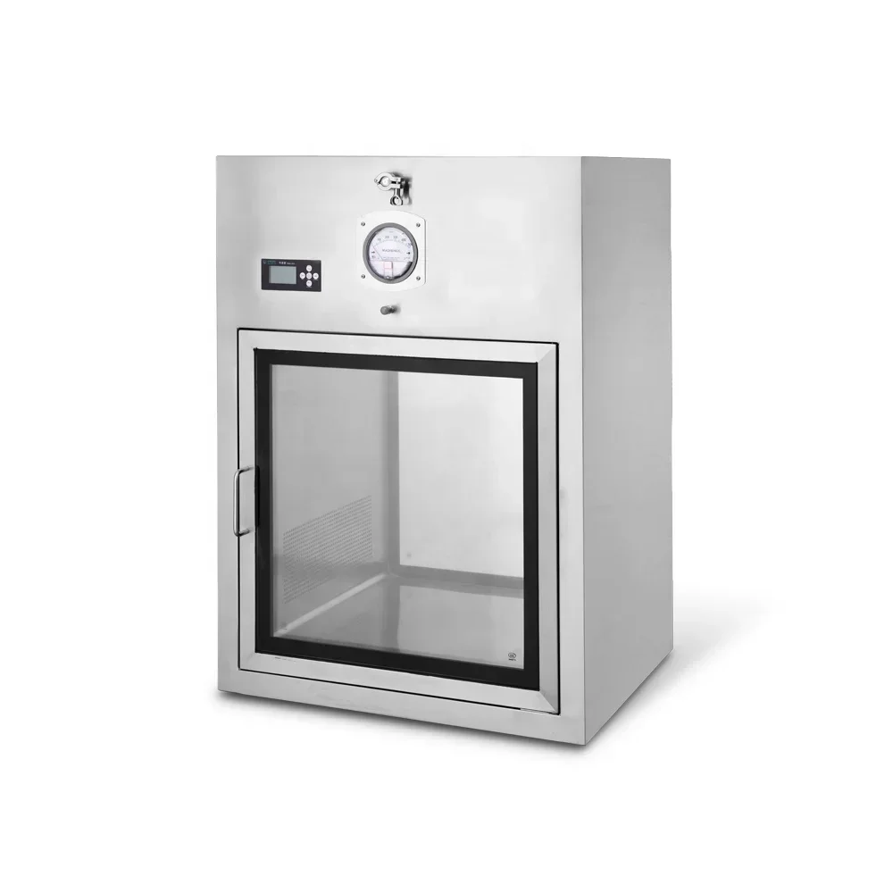 Sterilizzazione da laboratorio ad aria Flusso laminare Vhp portatile Scatola passante angolare per area Gmp a doppia porta all'ingrosso per sterilizzazione da laboratorio
