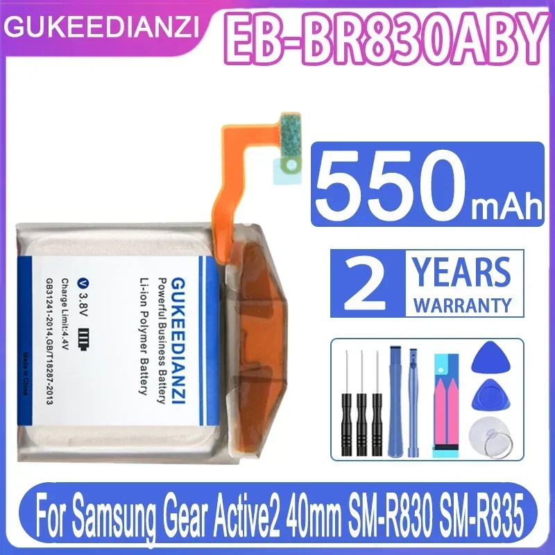 GUKEEDIANZI EB-BR830ABY Battery For Samsung Galaxy Watch Active 2 Active2 40mm SM-R835 SM-R830 550mAh + Free Tools