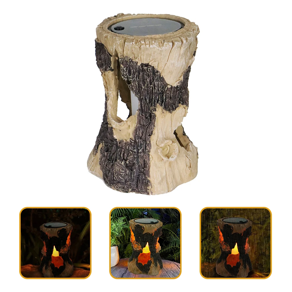 

Solar Stump Garden Lamp Lawn Light Warm Outdoor Pathway Lights Solar Lights Outdoor Yard Decoration Easy Install No Wiring