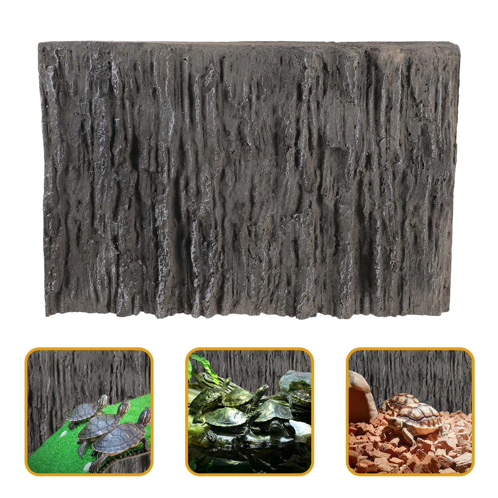 

Fish Tank Background Board Turtle Decorations Reptile Enclosure Bark Ornaments Fishtank Pu Backdrop Aquarium