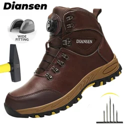 Waterproof Comfortable Puncture-proof Safety Boots Men Indestructible Steel Toe Work Boots Anti-smash Safety Shoes Biker Botas