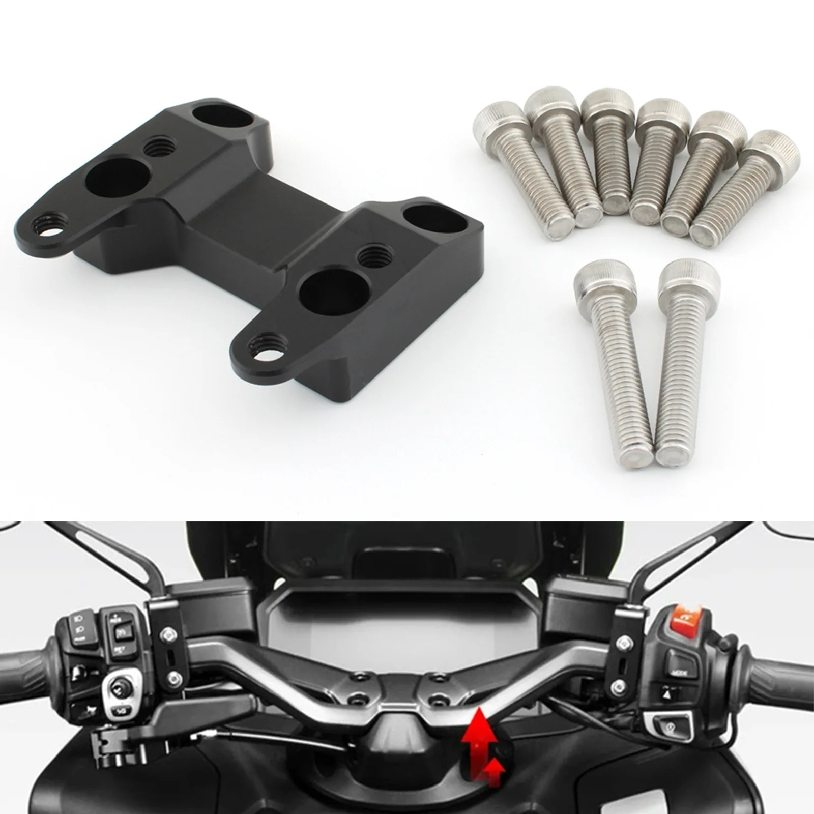 

Aluminum Handlebar Tall Riser Mounts Kit For YAMAHA T-MAX 560 TMAX 560 2022 2023