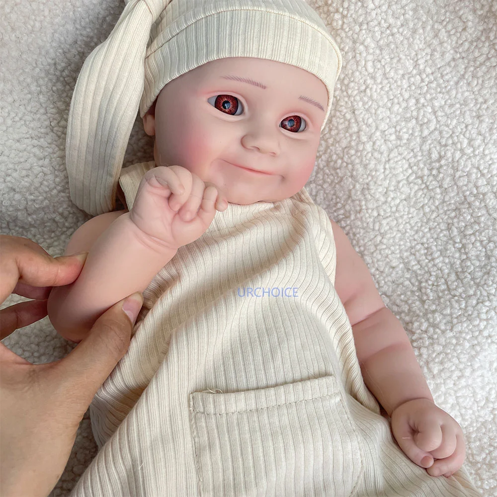 20Inch Hand Painted Silicone Reborn Baby Doll Soft Adorable Girl Open Eyes Babies Doll Children Day Gift For 3+ Year Olds