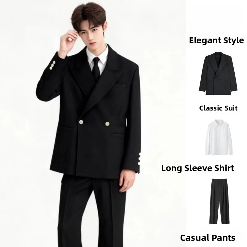 

Casual Single-Button Men's Suit Jaet Lightweight Maturi Spring Autumn New Sle Leisure Sportswear Set Trendy