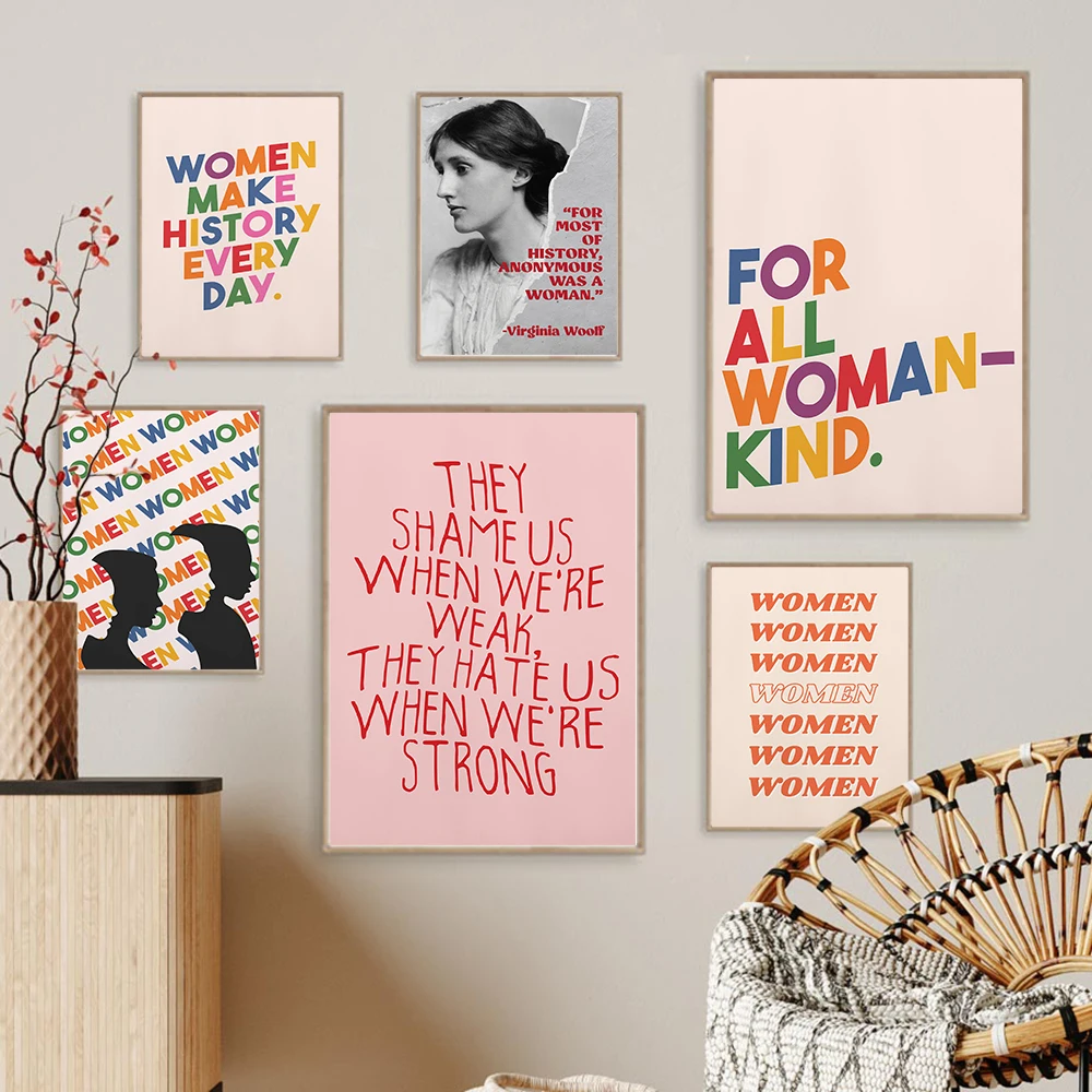 

Feminist Women Gifts Office Wall Typography Poster Print Great Maternal Love Canvas Painting Room Home Decor Quote Abstract Art