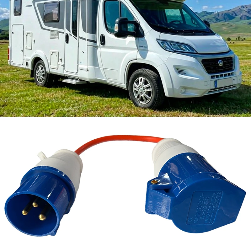 1Pc Motorhome Reverse Polarity Adapter Mains Hook Up 16A 240V External Flush Hook Up Apply For Caravan Camper Charging Socket
