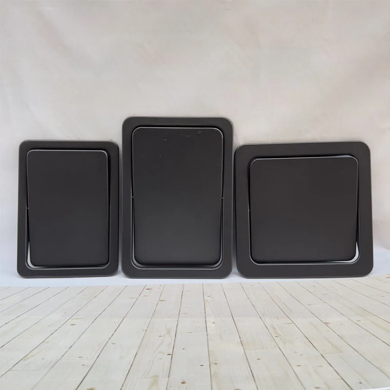 

Built-in Countertop Trash Bin Lid and Waste Chute Lid, Stainless Steel Balance Flap Cover, Silver Trash Grommet Swing Trash Can