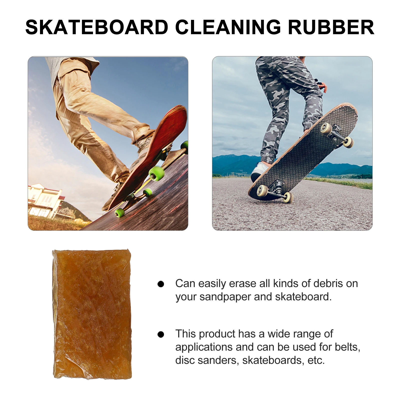 

3 Pcs Skateboard Sandpaper Cleaning Tool Cleaner Rubber Eraser for Abrasive Grip Tape Practical