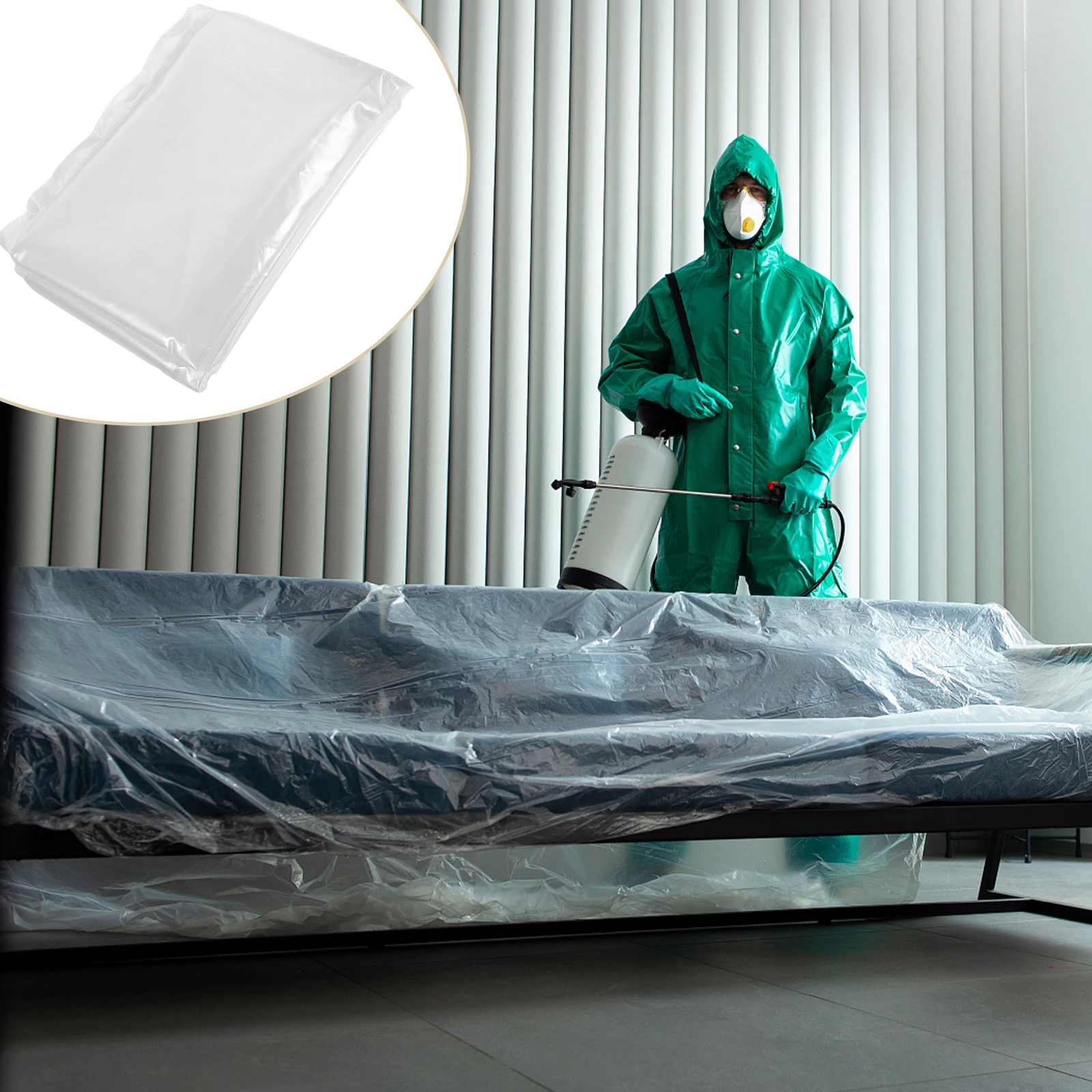 

Clear Thickened Pe Sofa Slipcover Reusable Protector Living Room Dining Room Kitchen Party Pet Furniture Cover Couch Slipcovers