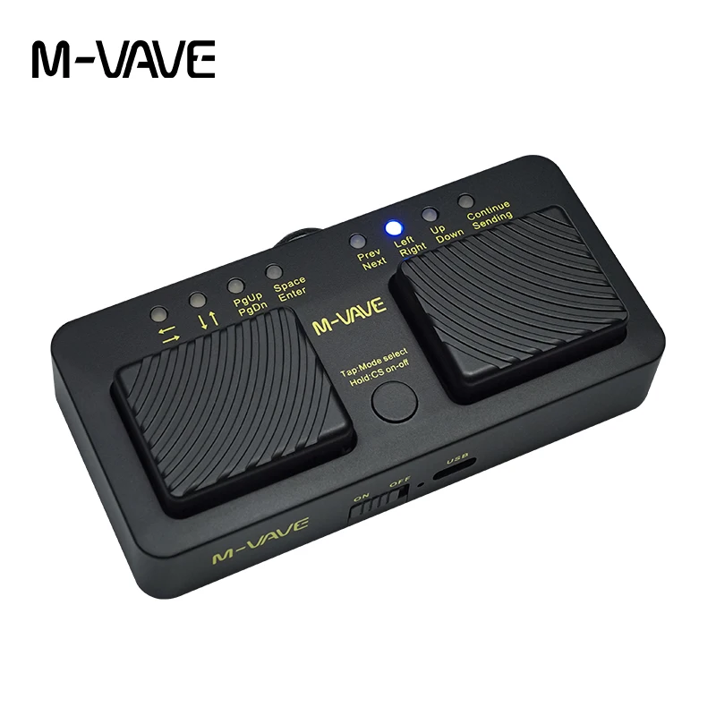 M-VAVE Cube Turner Pro sans fil Bluetooth Turner Page pédale silencieuse USB Rechargeable pour iPad iPhone tablette téléphone intelligent