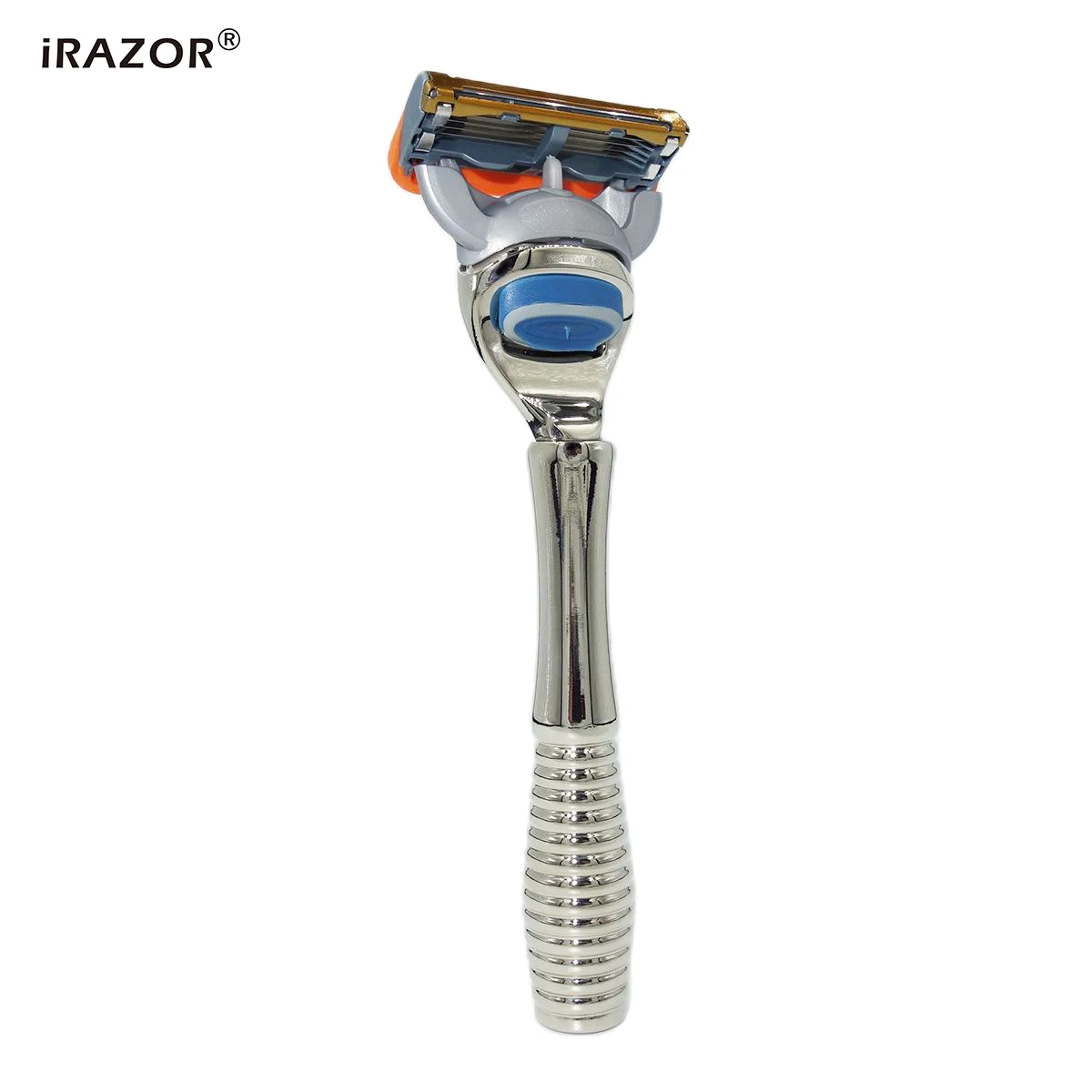 iRAZOR Man F5 5-layer Fusion Blade Safety Razor Manual Shaver Heavy Weight Handle Barber Tool for Husband Father Gift