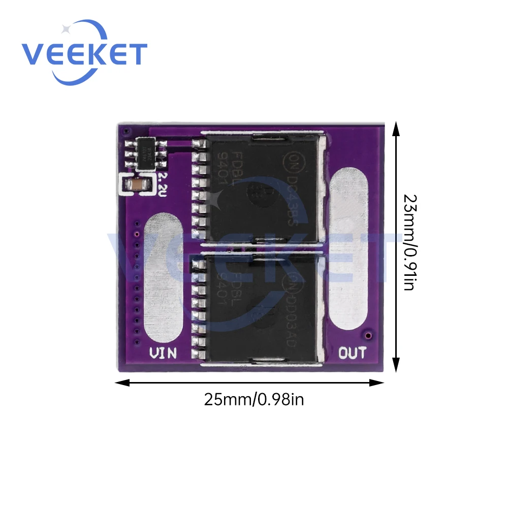 60A No Voltage Limit Ideal Diode Module Anti Backflooding Anti Reverse Connection Diode Two MOS No Ground Required