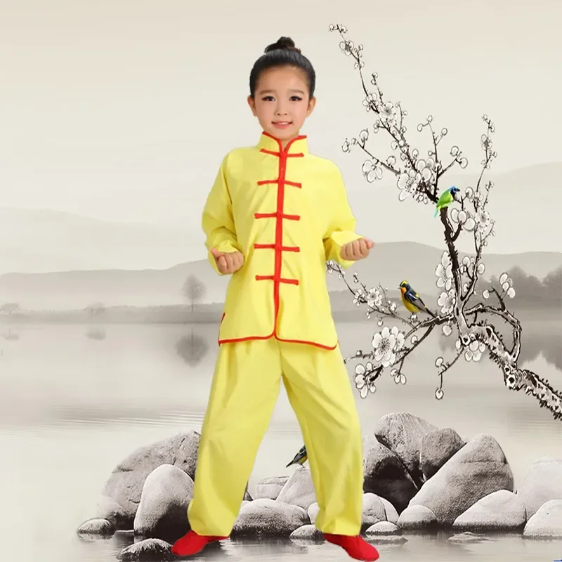 Traje de manga corta para niños, ropa de rendimiento de Kung Fu, Tai Chi, estudiantes, Wushu, nuevo, juvenil