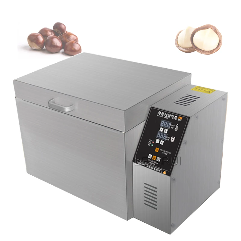 

220V 1500W Chestnut Walnut Baking Machine Cashew Peanut Grains Roaster Almond Cocoa Beans Nut Roasting Machine