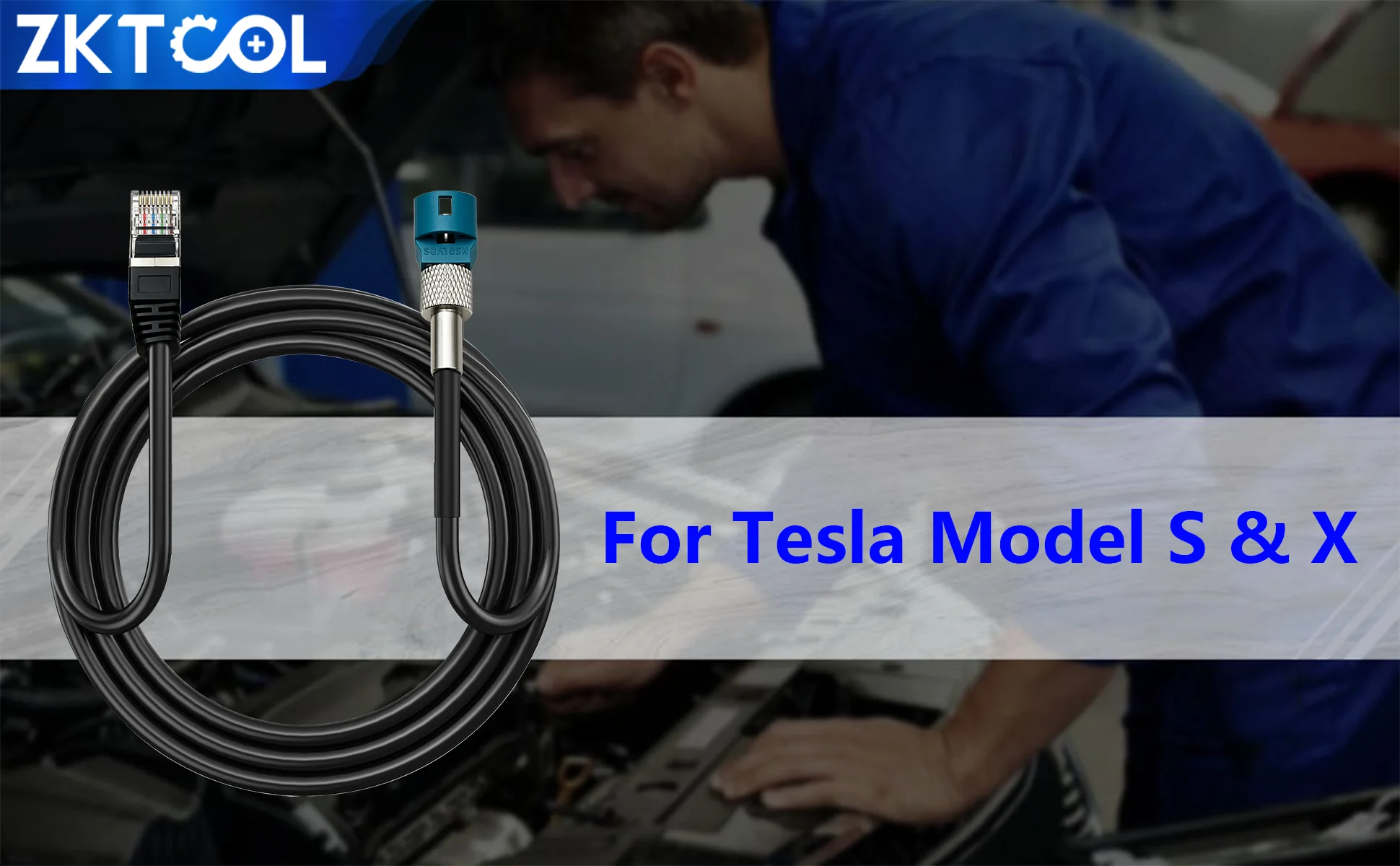Für Tesla Diagnose-Ethernet-Kabel HSD zu RJ45 für Model S 3 X Y Toolbox Programmierung OEM 1013230-00-A 100BASE-TX – Detail 1