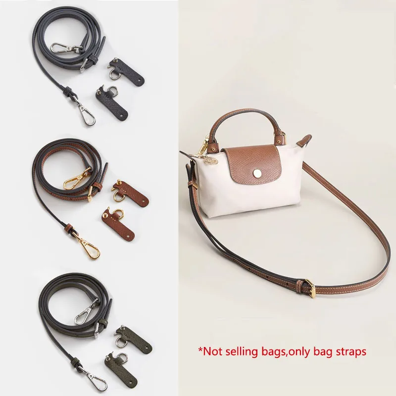 Leather Replacement Crossbody Bag Strap For Longchamp Mini Bag Shoulder Strap Without Punching Modification Bag Accessories