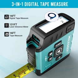 Mileseey Draagbare Laser Afstandsmeter 60 M Laser Afstandsmeter hoge precisie Digitale trena laser tape range finder meet tool