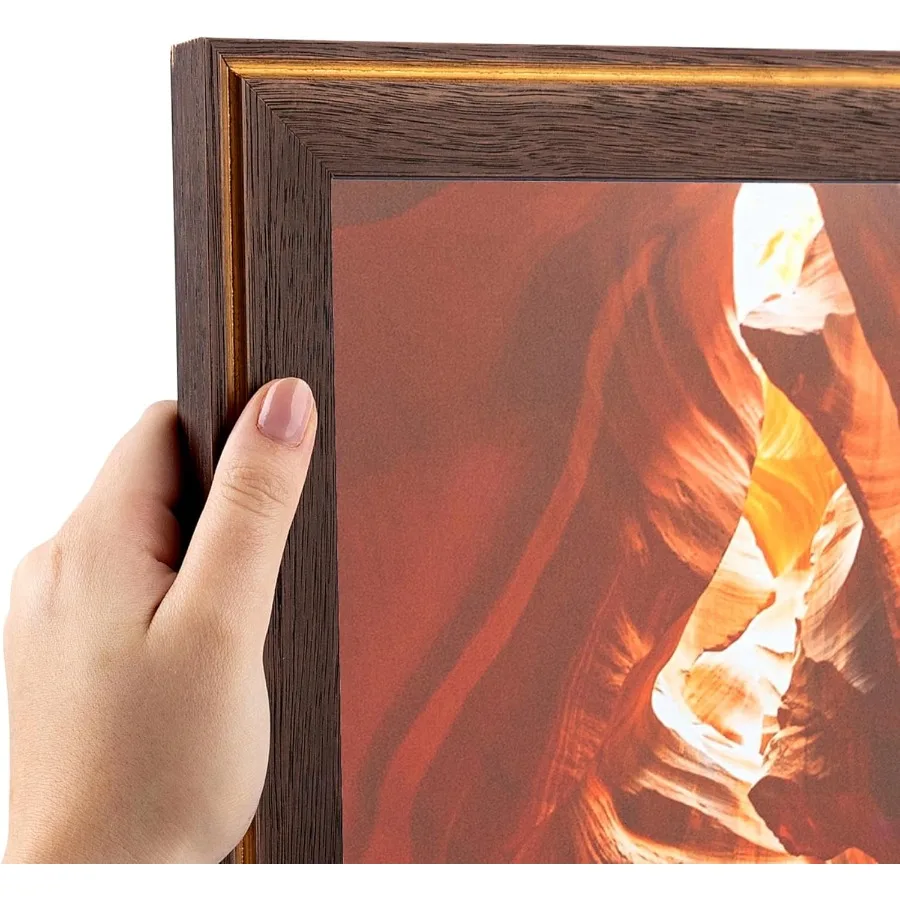 

Коричневая фоторамка 24x24 дюйма с контрастной отделкой из орехового дерева для домашнего и офисного декора 1,25-дюймовая деревянная рамка на заказ с экономикой A