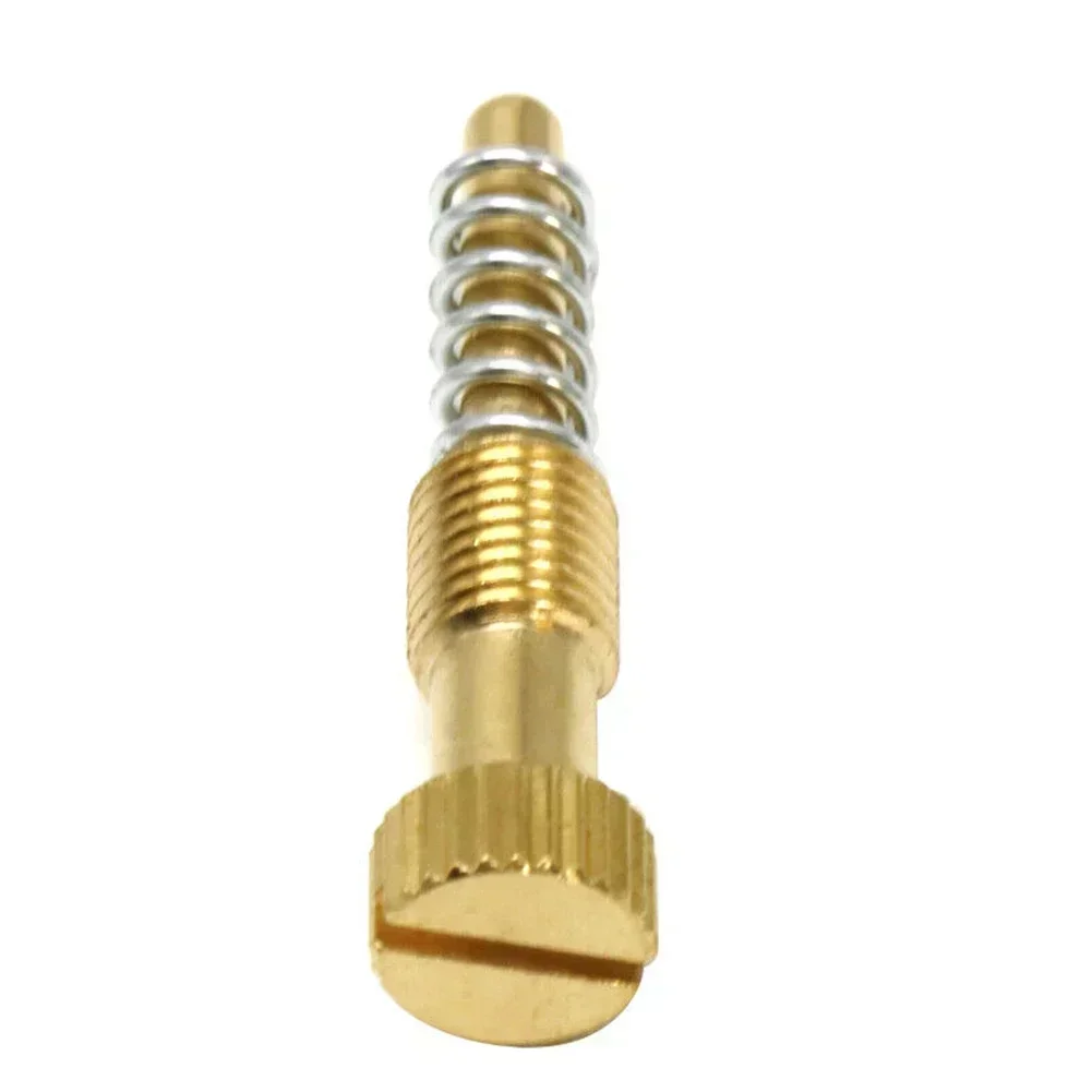 Micro Traders Lot de 2 vis de mélange de carburateur d'air et de carburant compatibles avec Mikuni VM22 compatibles avec YBR 125 M6 x 0,5 Longueur 42 mm pour réparation de moto