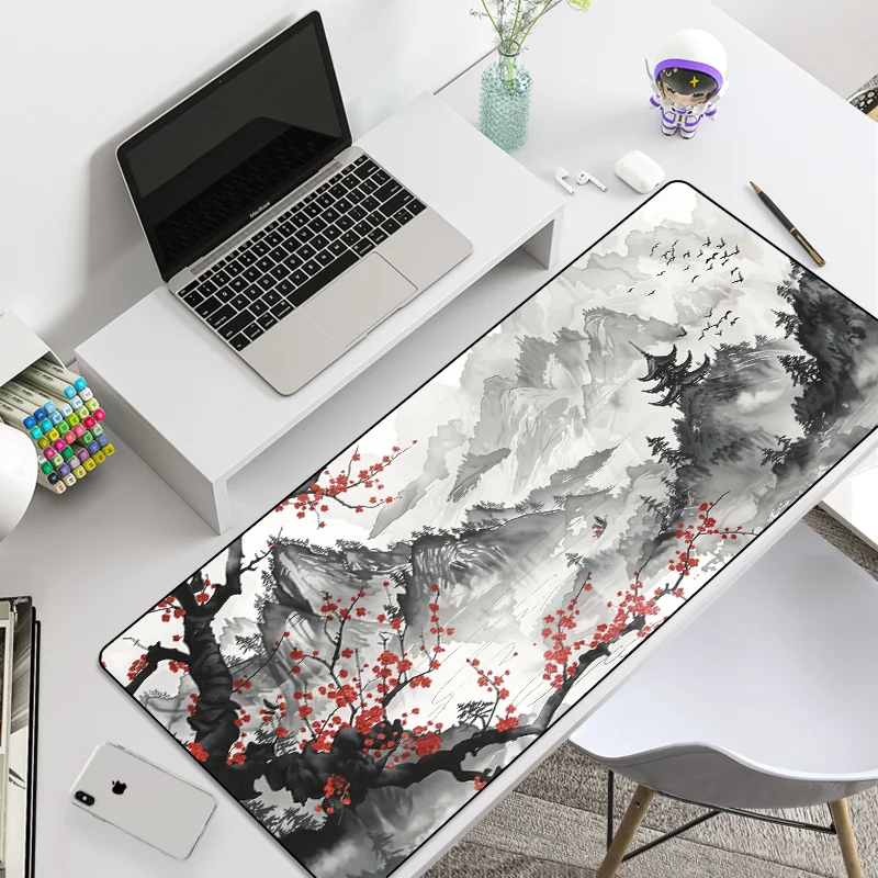 

Sakura Scenery Mouse Pad Large Anti-Slip Rubber Gaming MousePad Durable Desk Pad Thick Seam Edge Suitable for Office and Gaming