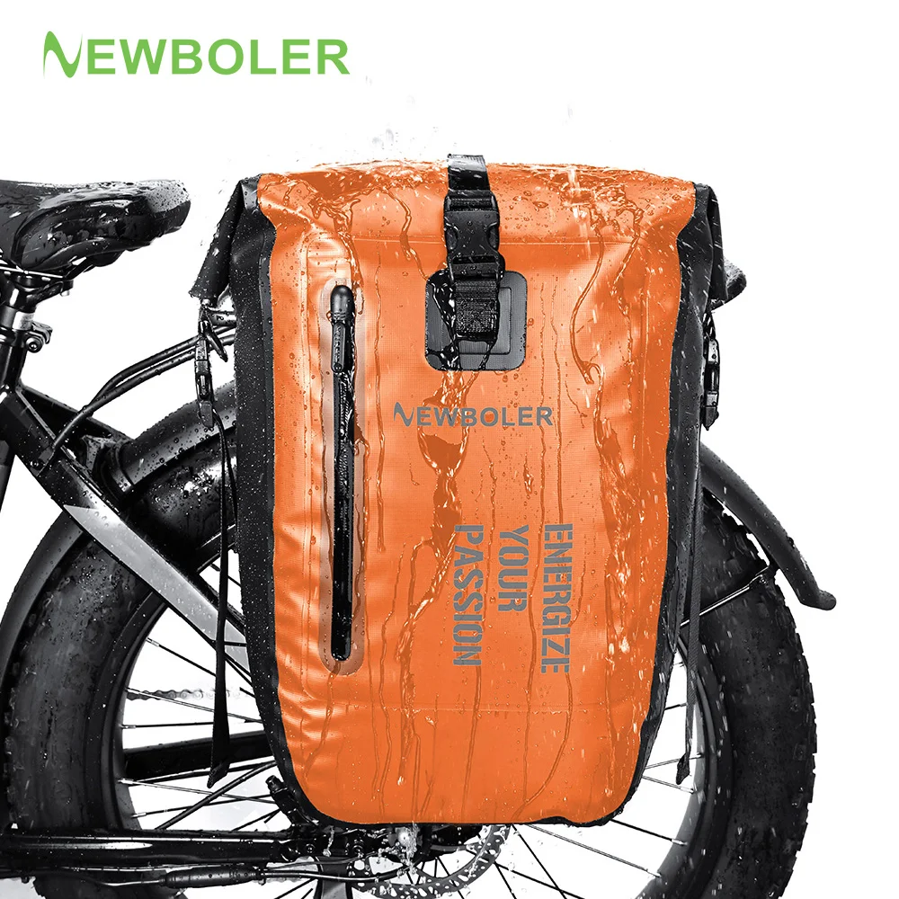 

NEWBOLER 27L Bike Pannier Bag Big Capacity Waterproof Travel Cycling Bag Bicycle Rear Seat Trunk Bag Electric Bike Accessories