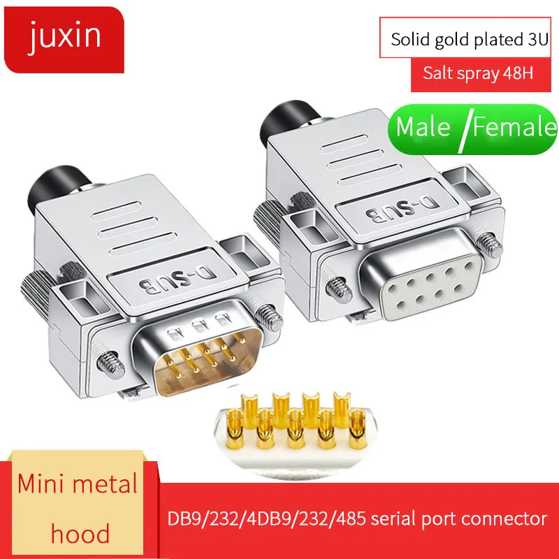 

Short DB9 serial port RS232/485 com plug 9-pin DB9 male female connector mini