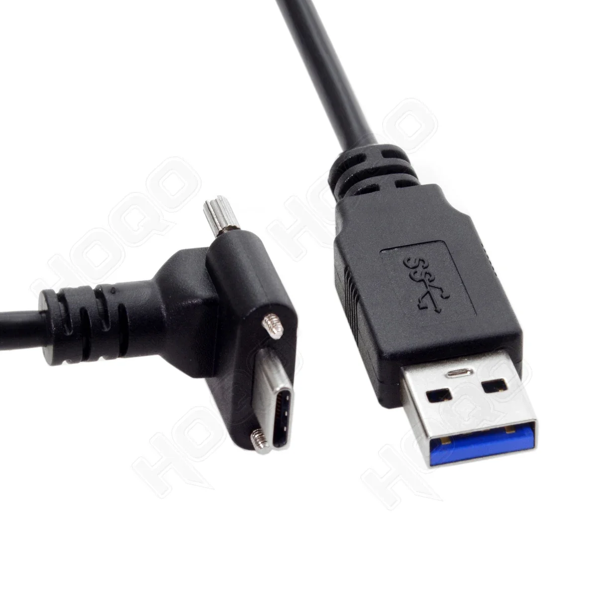 3m 5m USB C cable with Dual Screw Lock Down Angled USB 3.1 Type C to USB3.0 Cable Oculus Quest Link Compatible VR Data Transfer