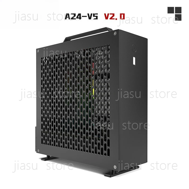 Lzmod mini A24-V5 2.0 dual-slot single display 1u power supply itx chassis, double-sided chamfer