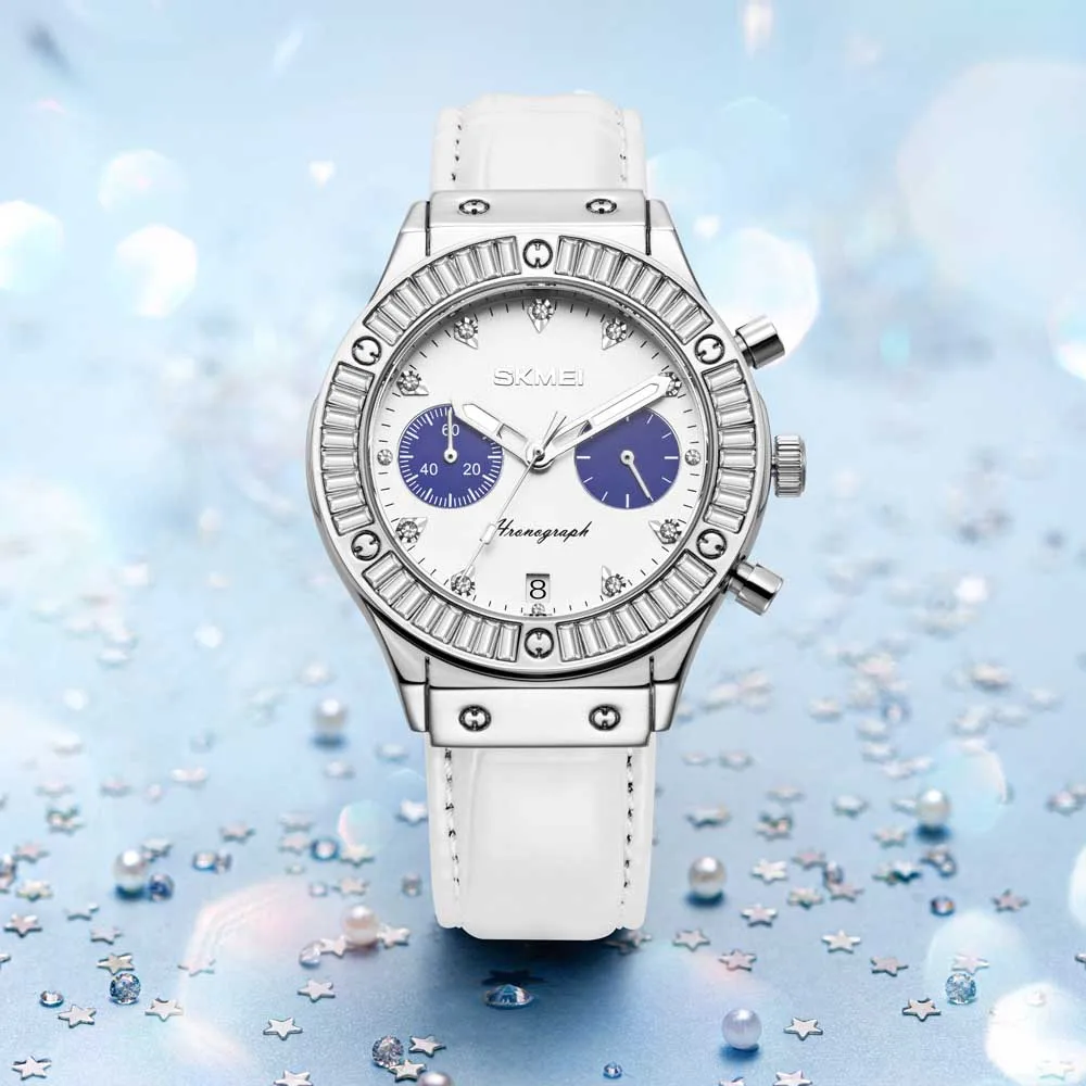 SKMEI كرونوغراف التقويم ساعات المعصم مقاوم للماء العلامات التجارية الفاخرة ساعة يد تعمل بالحركة الكوارتز للرجال والنساء Reloj Hombre