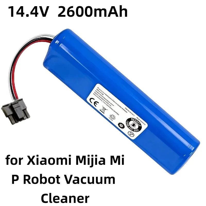 

14.4V 2600mAh-4000mAh 4S1P-SC Rechargeable Lithium Battery for Xiaomi Mijia Mi P Robot Vacuum Cleaner Sweeper Replacement Parts