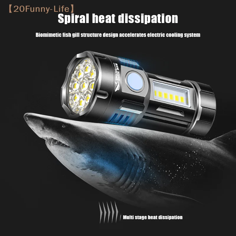1 Pcs Multi - Function Outdoor Strong - Light Magnetic Mini Keychain Flashlight