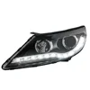 AKD 車モデルヘッドランプ起亜 Sportage ヘッドライト 2011-2014 Sportage R LED ヘッドライト LED DRL Hid バイキセノン自動車アクセサリー 6