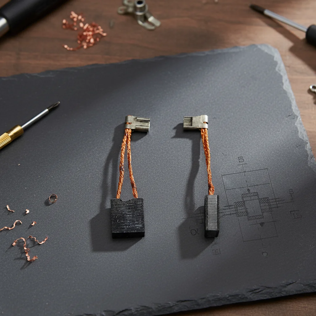 

2PCS Carbon Brushes Electric Motor Repair Parts With Wire/carbon Brush Spring For 180/230 Angle Grinder Power Tool Parts