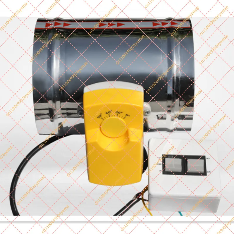 HVAC Motorized Air Damper, 220V 3-Point Ventilation Duct Valve (80-200mm)