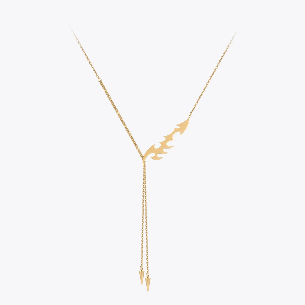 

ENFASHION Pendants Snowflake Chain Necklace For Women’s Stainless steel 18K Gold Plated Fashion Delicate Jewelry Dating P223335