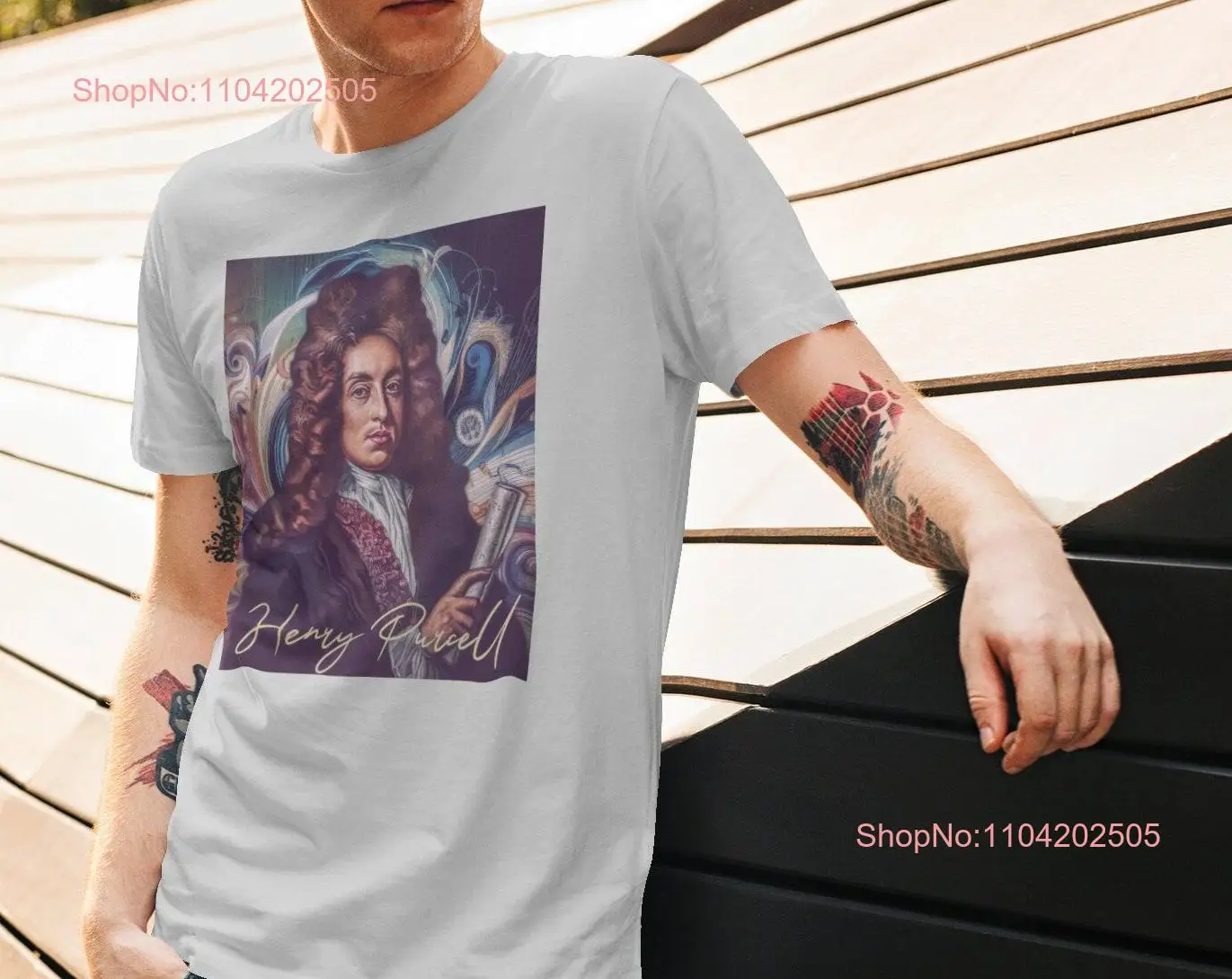 Henry Purcell Pop Art Baroque Composer Crewneck T shirt Music Teacher Student  long or short sleeves