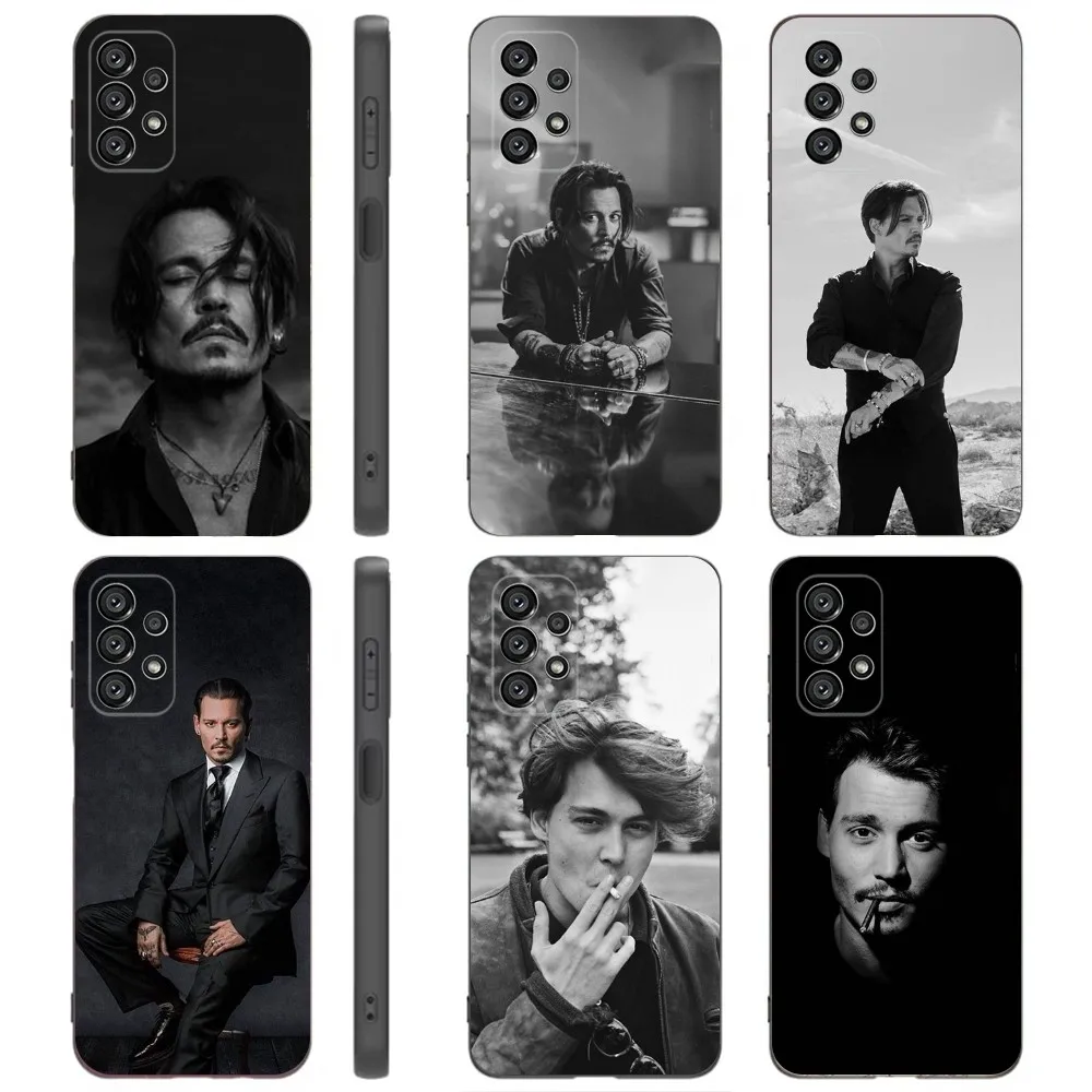 J-Johnny D-Depp  Phone Case For Samsung Galaxy A91,A80,A73,A72 ,A71,A53A52,A32 ,A31A22,A21s,A20,Black Cover