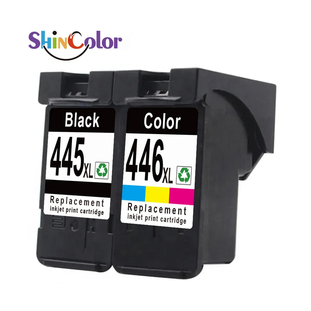 ShinColor Compatible Ink Cartridge for Canon Pixma PG445 CL446 PG-445 CL-446 445XL 446XL High Yield Compatible with Canon Pixma