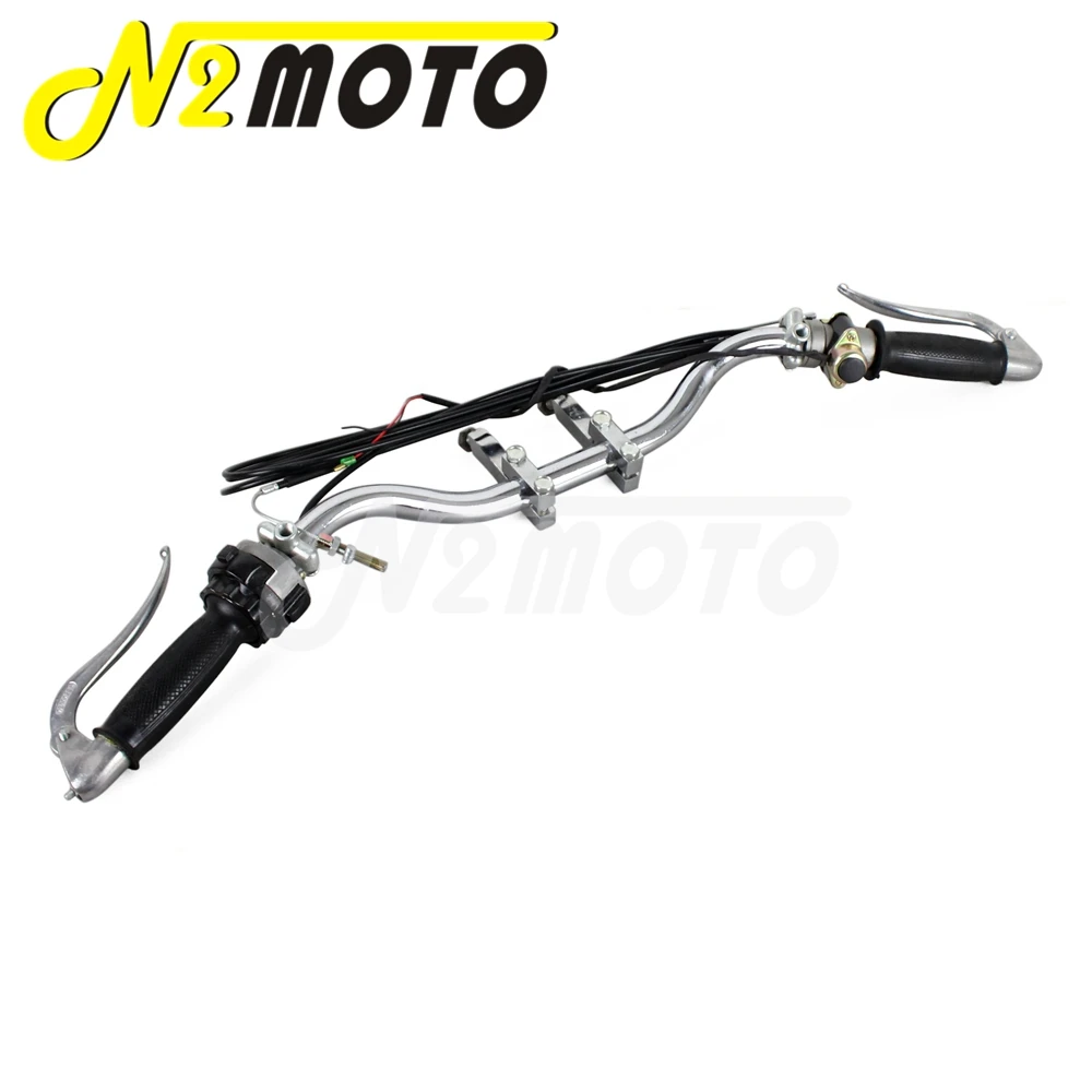 For BMW M72 R12 R51 R75 K750 KS750 Dnepr Ural Sidecar Chrome Motorcycle Handlebar Lever Hand Grip Bar Mount Handlebar Assembly