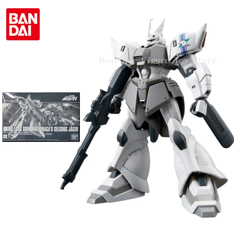 

Bandai Gundam Model Kit Аниме Фигурка HG MS-14JG Shin Matsunaga Gelgoog Jager Подлинная игрушка Gunpla Фигурка Игрушки для детей
