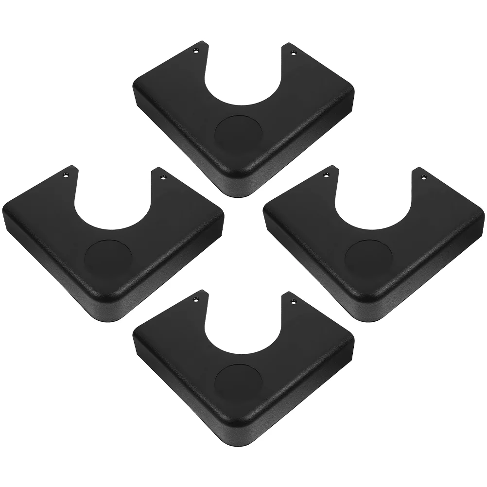 

4 Pcs Pool Table Chrome Corners Guard Liner Plate Snooker Billiard Resin Hard Glue Metal
