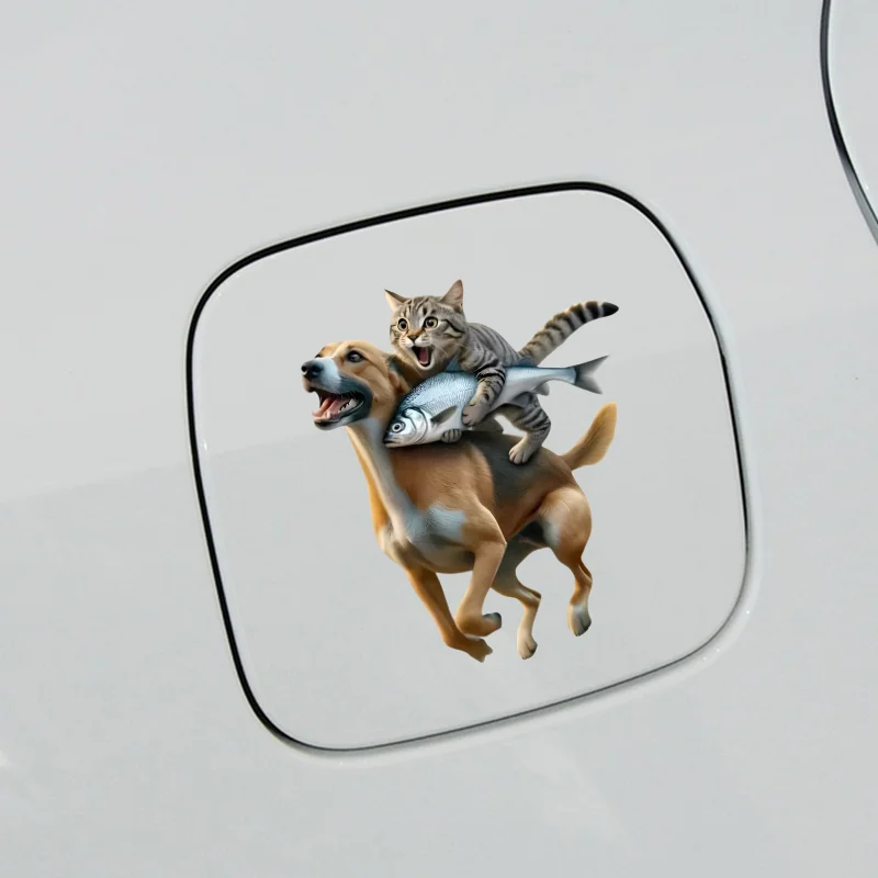 Fashion Funny Cat Dog Fish Self Adhesive Waterproof Car Stickers Decorative Painting Bedroom Living Room Stickers Stationery