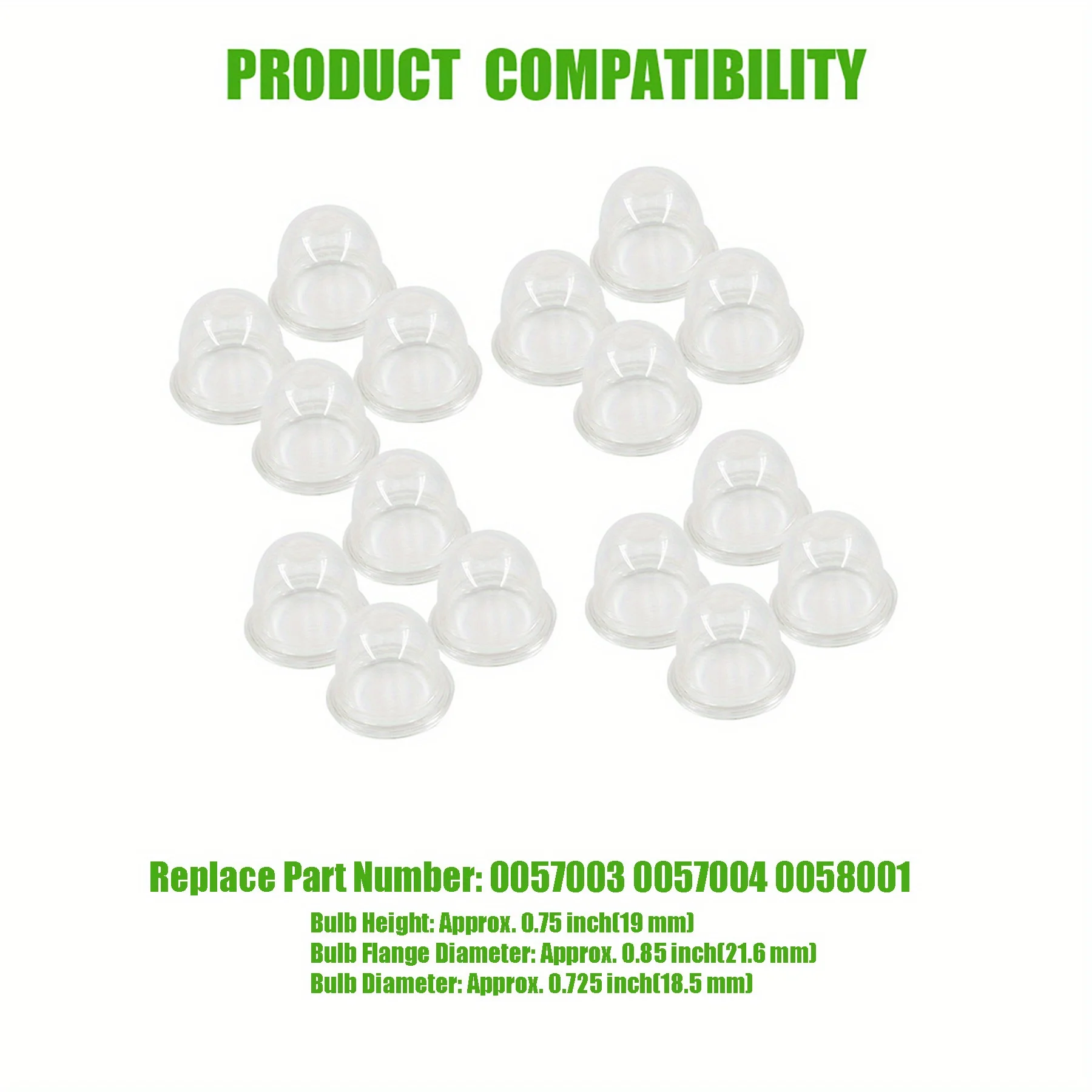 100PCS White Transparent Fuel Pump Carburetor Oil Bubble Primer Bulb Chainsaws Trimmer Brush Cutter Clear Tool 22MM