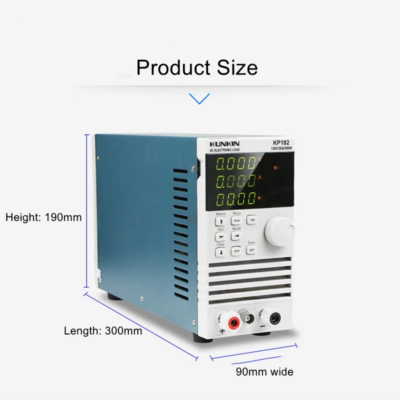 KP182/KP184 Economical Program-controlled Electronic Load Meter 200W/400W, 110V/220V Universal
