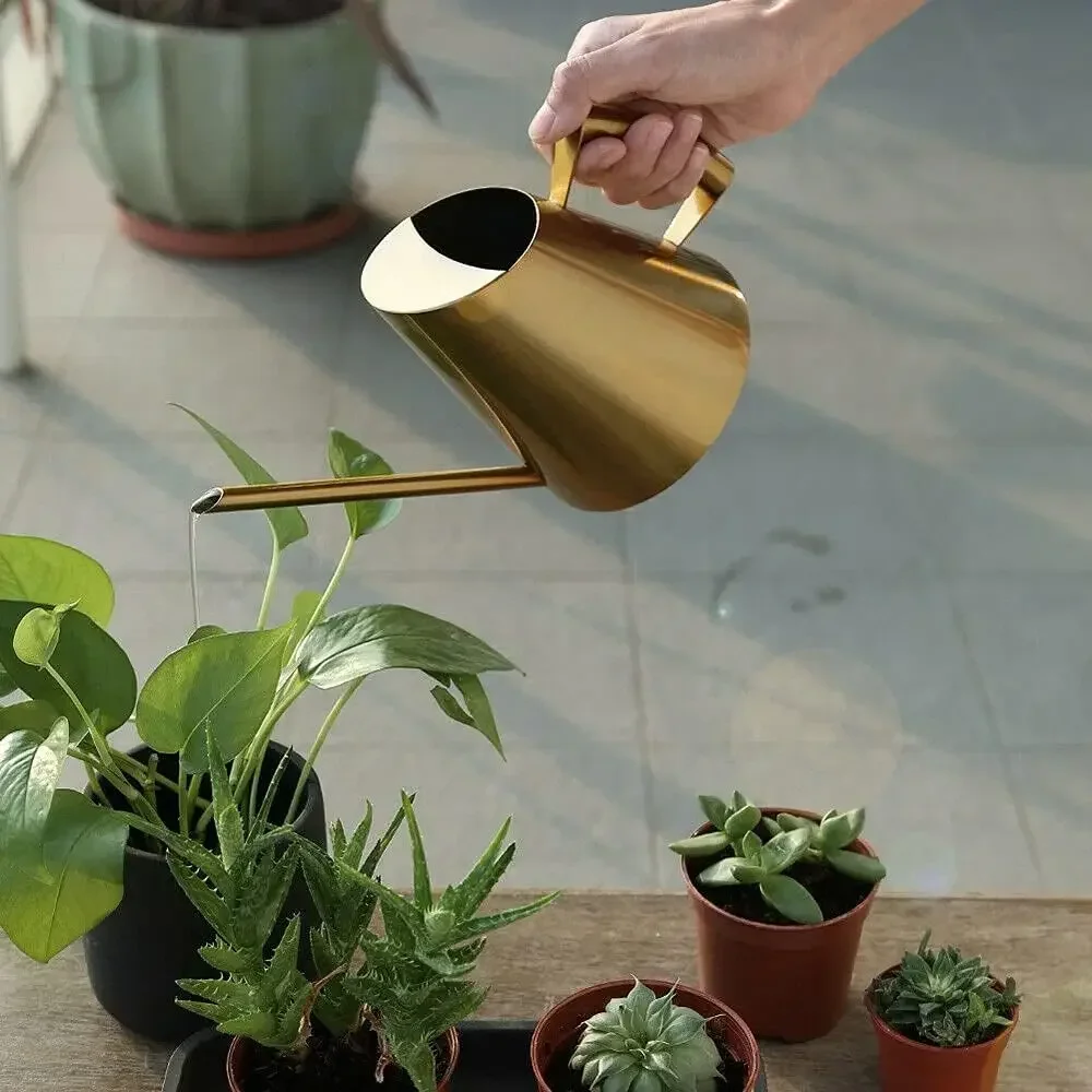NEUER 1,5L Moderner Blumentopf Gartenzubehör mit Langem Ausguss und Komfortgriff für Zimmerpflanzen Bonsai Outdoor-Garten Blumenpflege