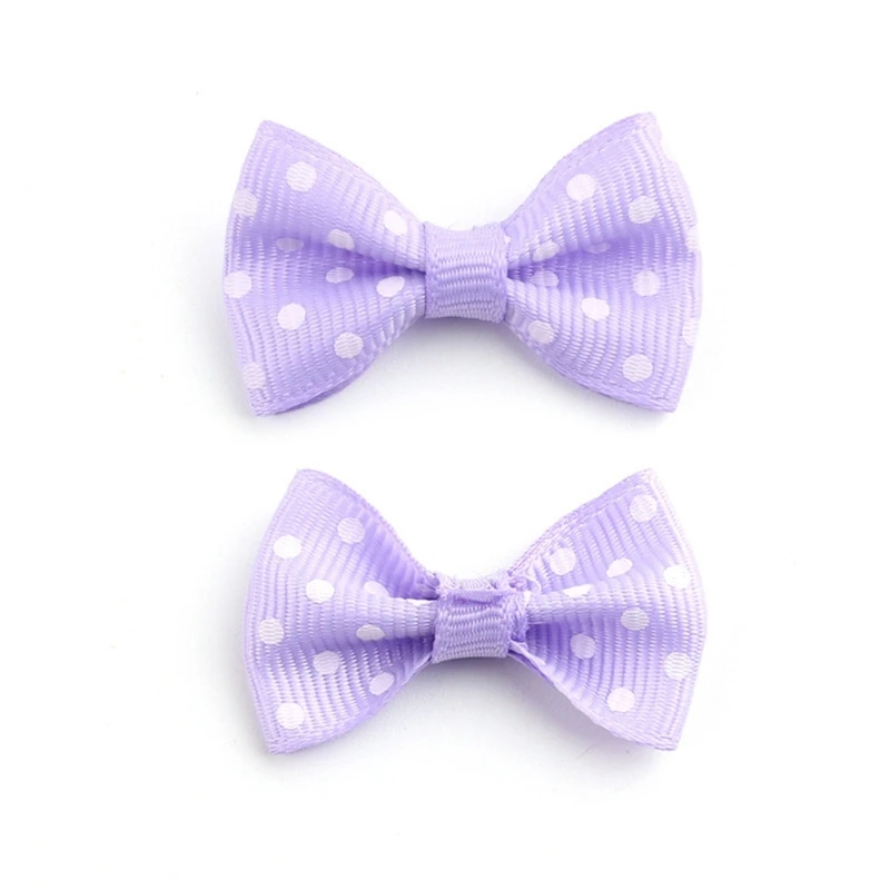 

500Pcs Colorful Dot Bowknot for Making Hair Pin Hair Bow, Grosgrain Ribbon Bow